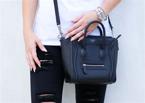 celine nano smooth black|NANO LUGGAGE BAG IN SMOOTH CALFSKIN .